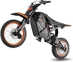 Windone RM7 Electric Dirt Bike for Teens & Adults, 2200W Peak Ebike, 48V 22.5Ah, 37MPH & 45-Mile Electric Motorcycle, 14"/12" Off-Road Tire E-Bike, Dual Hydraulic Brakes, Full Suspension, Fit Age 13+