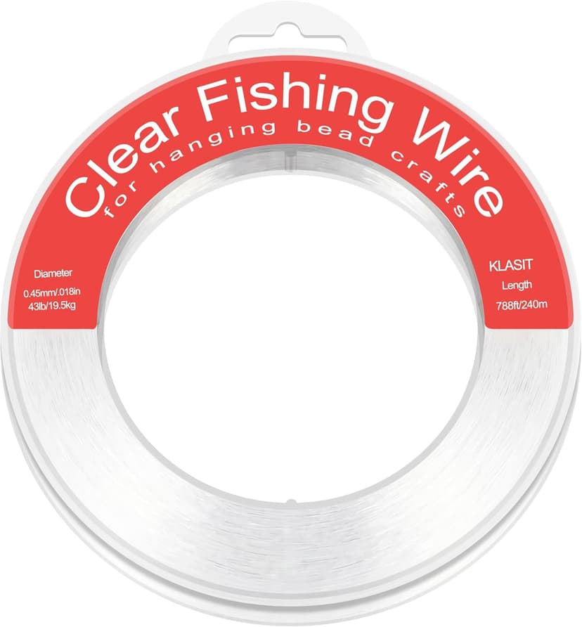 KLASIT Fishing Line 788FT,Invisible Monofilament Fishing Wire,Supports 43 Pounds Strong Nylon Invisible Thread for Hanging Decorations,Balloon Garland,Crafts,Picture Display