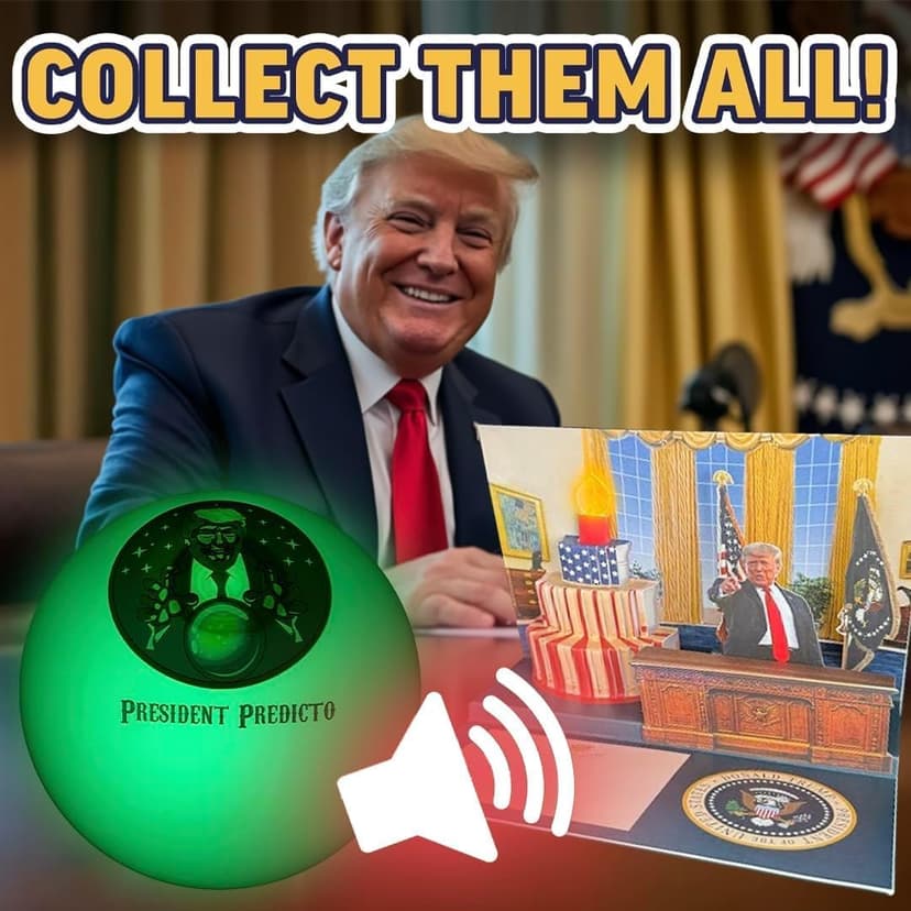 Talking President Predicto - Donald Fortune Teller Ball - Ask Crystal Ball Question & Hear Trump's Real Voice - Makes for Unique Halloween Party Favors & White Elephant Gifts