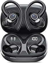 Wireless Earbuds, Bluetooth 5.4 Headphones Sport, Over Ear Buds With ENC Noise Cancelling Mic, 48H, Wireless Earphone With Earhooks, Stereo Deep Bass, IP7 Waterproof ear bud for Workout Running, Black