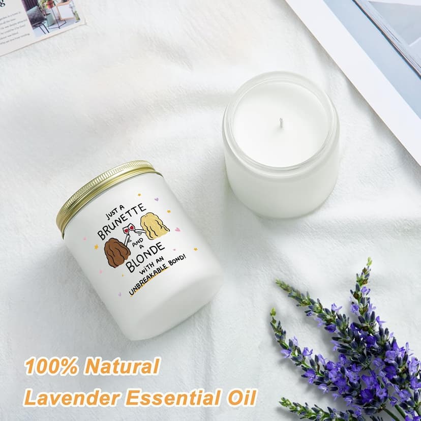 Lacrima Birthday Gifts for Women Best Friend Friendship, Lavender Candle B0FQW36GDM