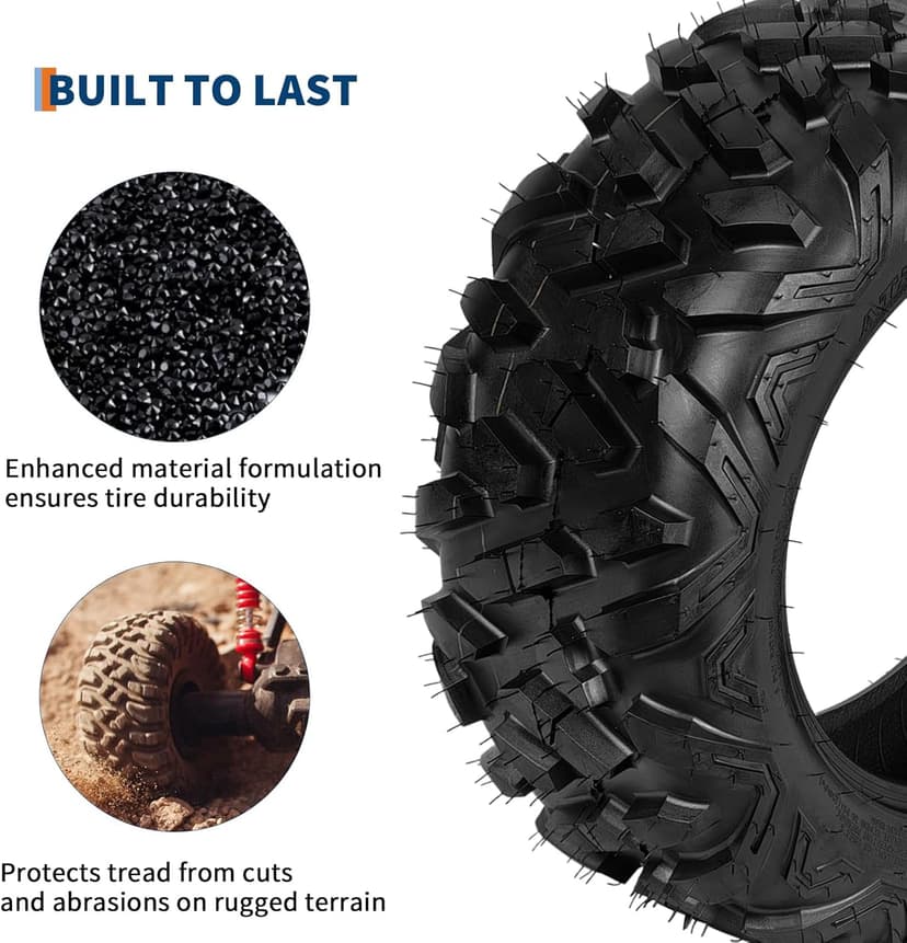 Garvee 2 Pack 26x9-14 ATV UTV Tires 6-Ply All-Terrain Tubeless Tires for Daily Work, Hunting & Recreational Riding on ATV, UTV, Quad and 4 Wheeler