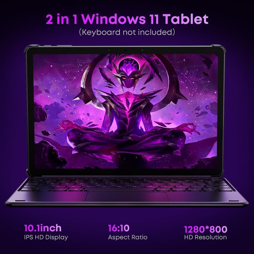 CHUWI Windows 11 Tablet 10.1'', 8GB RAM 256GB SSD, Intel Core i3 (3.9GHz), Expandable to 2TB, Windows Tablet PC, IPS HD Touchscreen, 4K HDMI, 5MP AF Camera, WiFi 6, BT5.3, USB3.2, with Case