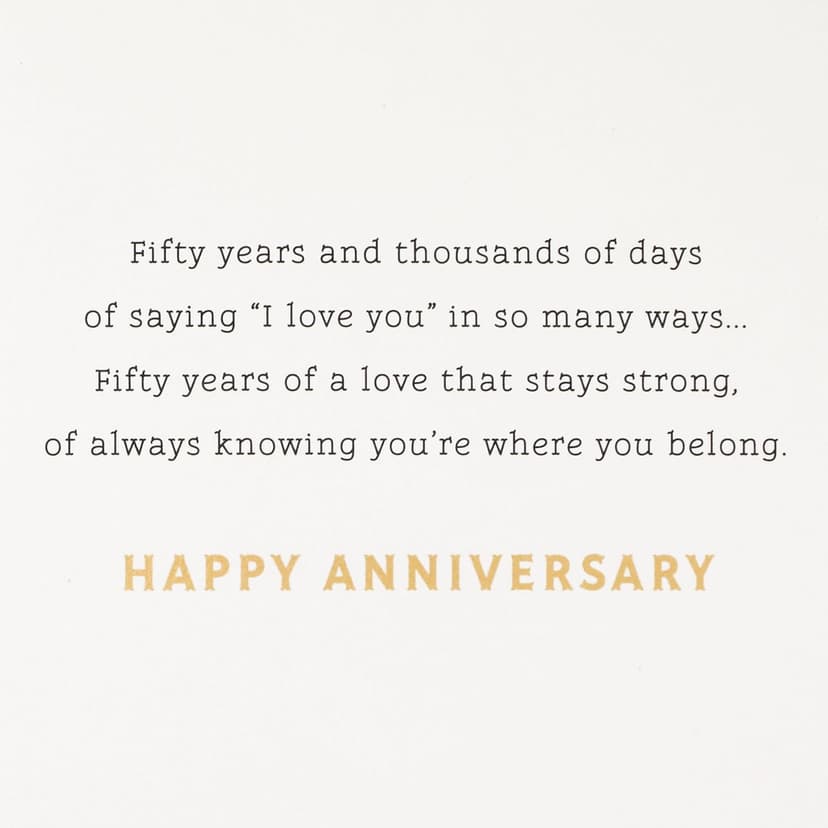 Hallmark 50th Anniversary Card (Golden Anniversary)