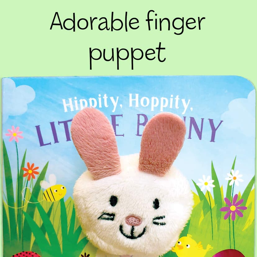 Hippity, Hoppity, Little Bunny - Finger Puppet Board Book for Easter Basket Gifts or Stuffer Ages 0-3 1680524771