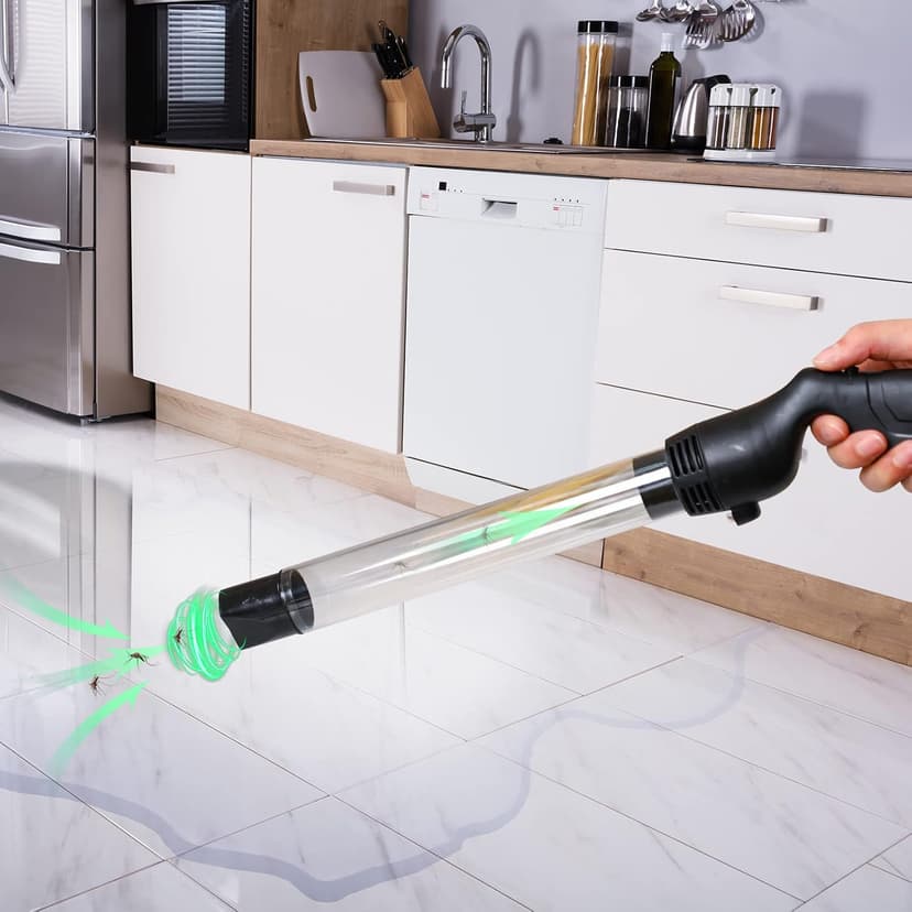 Qualirey 1 Pack Bug Vacuum for Adults Bug Vacuum Catcher Insect and Spider Traps Sucker Battery Powered Grabber with LED Light Stink Ant Moth Cockroach Small Bedbug