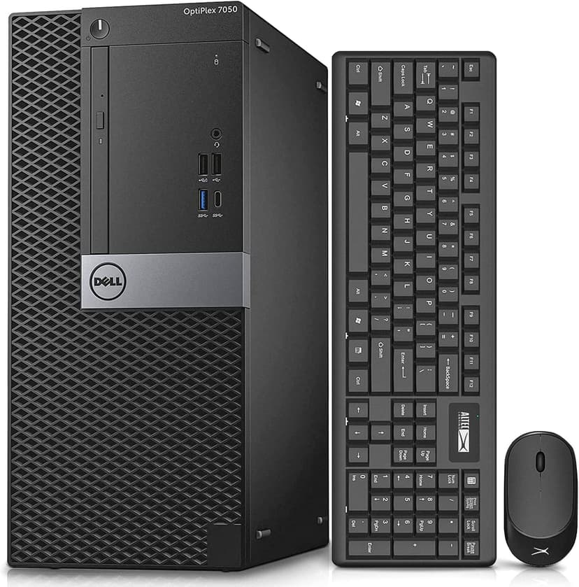 Dell Optiplex 7050 Tower Desktop Computer PC, Intel Core i7-6700, 16GB RAM, 512GB SSD, Keyboard & Mouse, DisplayPort, HDMI, Windows 11 Pro (Renewed)
