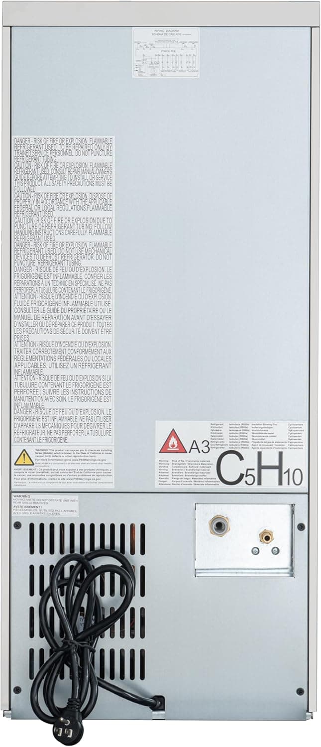 KoolMore Reserve 15 in. Residential Panel Ready (Panel Not Included) Ice Maker 57 lbs/24hr in Stainless-Steel (KM-BIM57-PR)