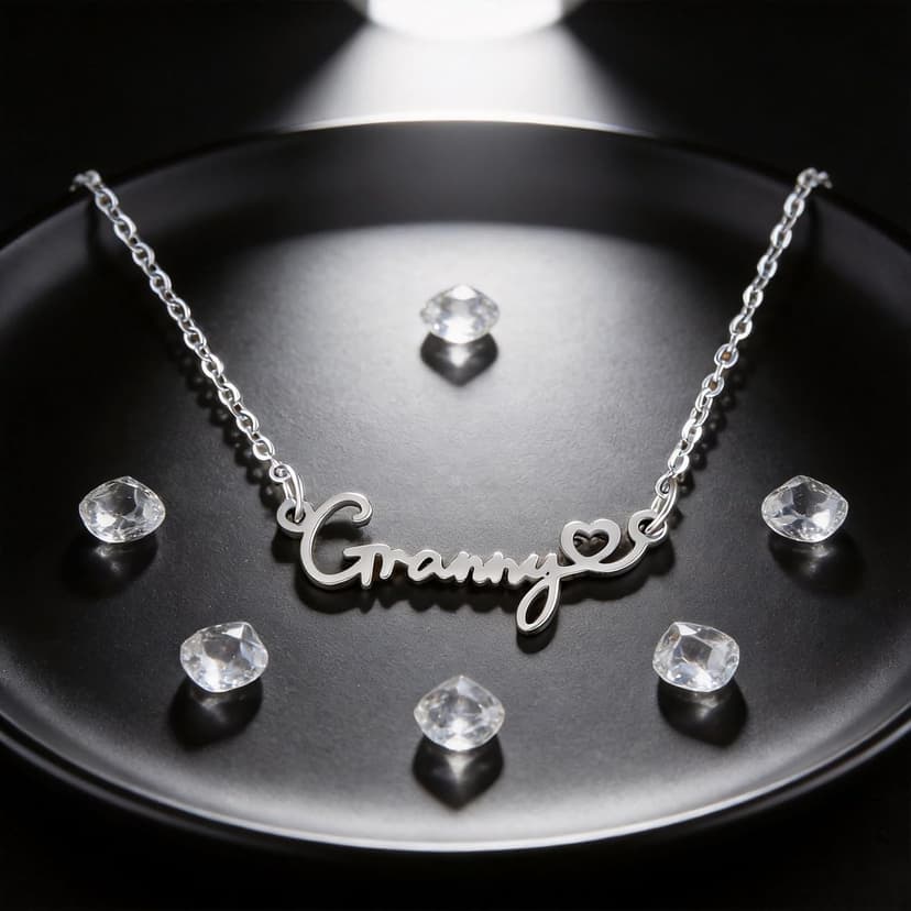 Granny Necklace Gifts for Women from Grandkids Granddaughter Happy Birthday Granny Gifts B0GVSGNRJV