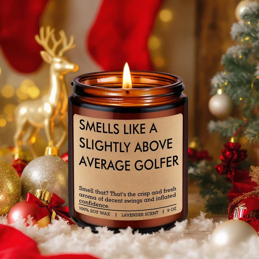 Cool Golf Themed Stuff, Golfing, Christmas, Birthday Presents for an Above Average Golfer, Dad, Boyfriend, Husband, Friend Fairy's Gift Candle, Golf Gifts for Men Him, Funny Gifts for Golfers Women B0FH6SJK5K