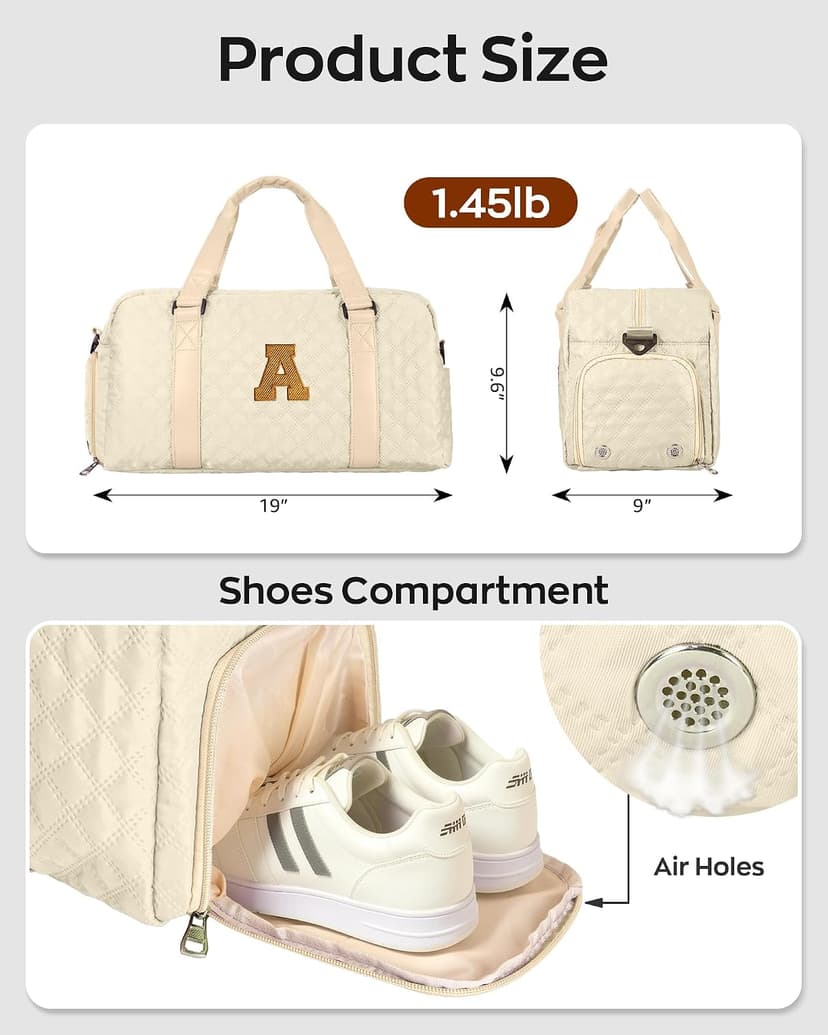 Girl Gifts, Kids Overnight Bag, Birthday Gifts for Women Daughter Sister Friends 8 9 10 11 12 13 14 15 16 17 18 Year Old Girl Duffle Bag Teen Girl Gifts Trendy Stuff Initial Travel Weekender Dance Bag B0DT6QHCXW