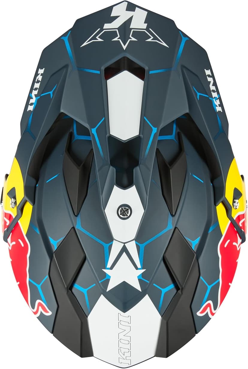 Kini ADV Adventure Helmet Adult Red Bull 1.0 Blue/White Small