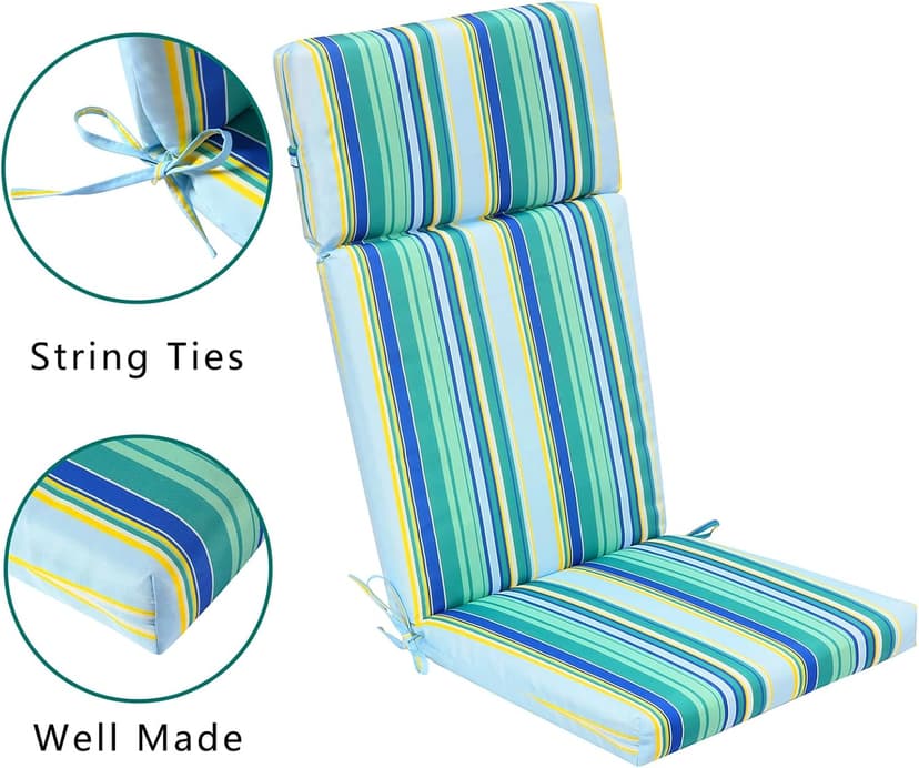 Adirondack Chair High Density Foam Cushions,High Back Outdoor Rocking Chair Cushion