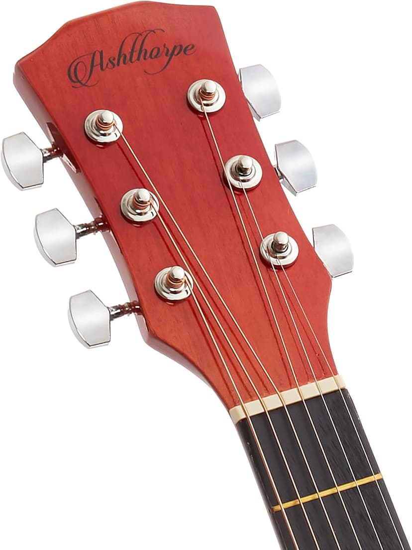 Ashthorpe 41-inch Beginner Cutaway Acoustic Guitar Package (Natural), Full Size Basic Starter Kit w/Gig Bag, Strings, Strap, Tuner, Picks