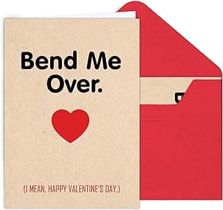 Naughty Husband Valentines Day Card, Bend Me Over Calentines Day Card for Him Boyfriend Husband Fiance, Raunchy Husband Valentines Card from Wife, Funny Valentines Gifts for Men