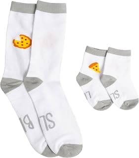Parent And Baby Socks, Big And Little Slice Design, New Dad Gift, Baby Keepsake, Coordinating Family Apparel Pearhead Dad And Baby Matching Pizza Sock Set B08X8YF5L3