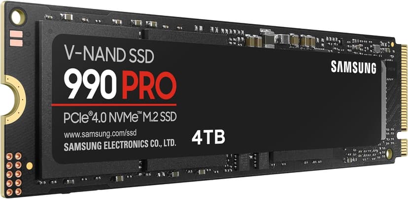 Samsung 990 PRO SSD 4TB PCIe 4.0 M.2 2280 Internal Solid State Hard Drive, Seq. Read Speeds Up to 7,450 MB/s for High End Computing, Gaming, and Heavy Duty Workstations, MZ-V9P4T0B/AM