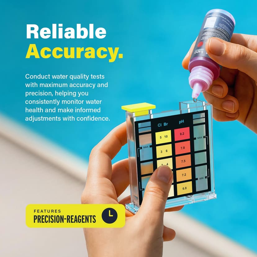 Lupo 3-in-1 Pool Test Kit | Pool Testing Kit for Residential Swimming Pools & Spas for Testing Total Chlorine, Total Bromine & pH | Pool Chemical Test for Quick & Accurate at-Home Pool Water Testing