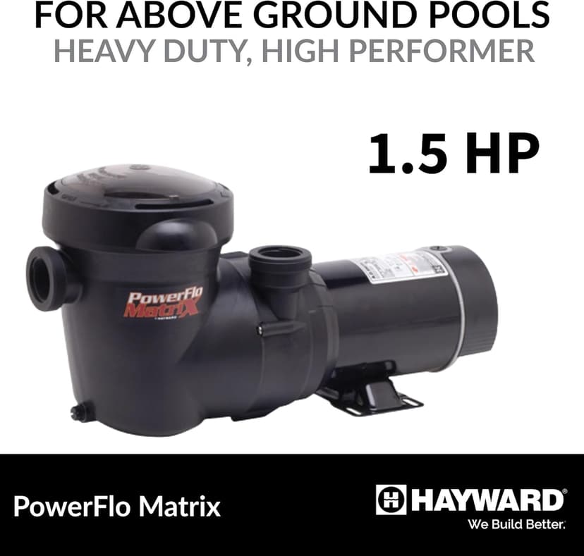 Hayward W3SP15932S PowerFlo Matrix Dual-Speed Above-Ground Pool Pump, 1.5 HP
