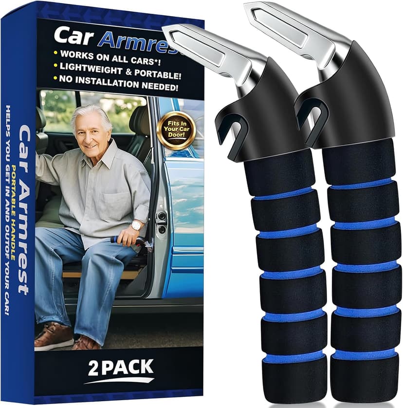 2Pack Car Door Handle for Elderly Car Handle Assist Support Multifunction for Seniors and Handicapped