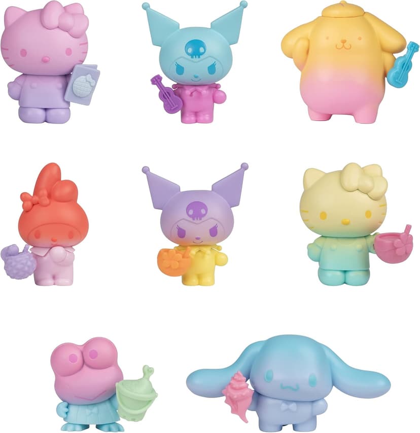 Jazwares Hello Kitty and Friends Ombre Tropical Party, 2” Figure 8-Pack - Removable Accessories - Officially Licensed Sanrio Product from Ages 6+ B0D4XHG8K9
