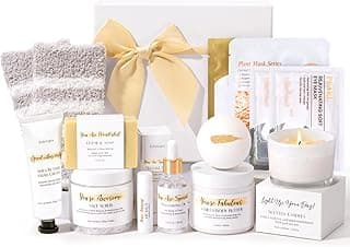 Spa Gifts for Women 13Pcs Mothers Day Gifts Happy Birthday Gift Baskets, Christmas Relaxing Home SPA Kit Bath Set Self Care Package Thank You Box for Mom Her Sister Teacher Friends Friendship