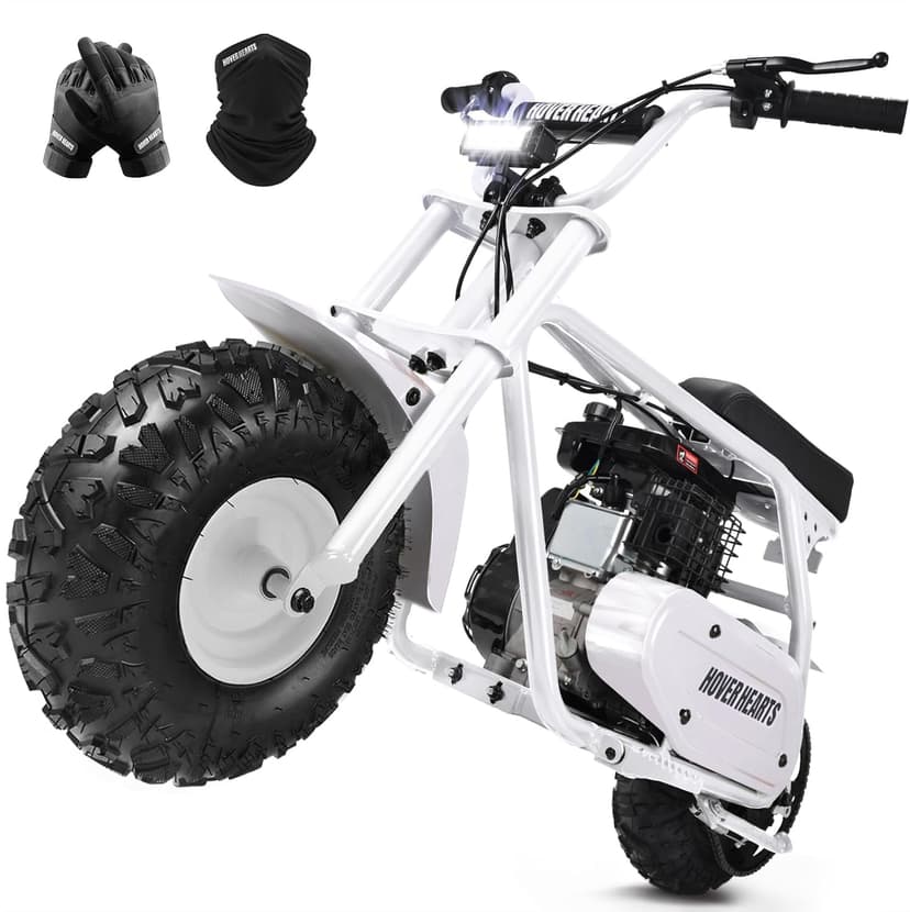 HOVER HEART Mini Bike, Gas Dirt Bike, Minibike, Gas Powered Mini Bikes for Adults, 99cc-4 Stroke Pit Bikes with Led, Dirtbike Motorcycle Max Load 200 Lbs, Speed 34.5 KM/H, Age13+ Hoverheart