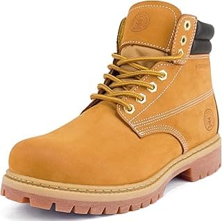 Jacata Men's Water Resistant Leather Work Boot Rubber Sole Construction Oil Resistant Utility Industrial Boots