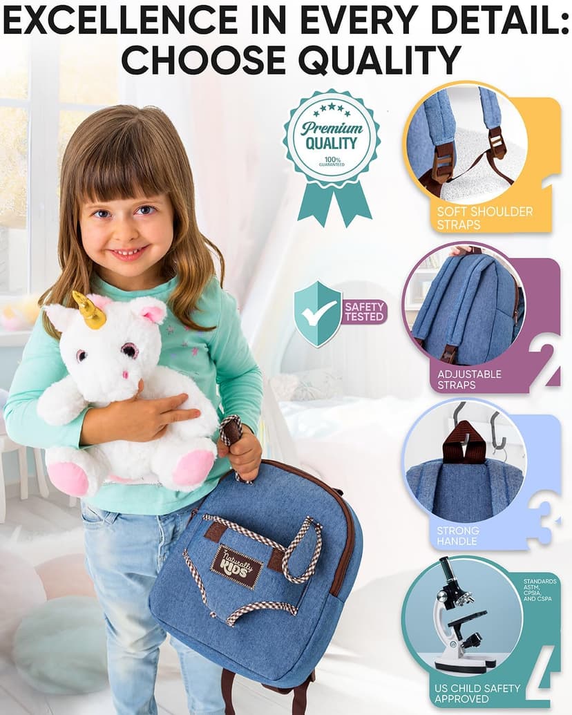 2-in-1 Toddler backpack w. Plush Unicorn Toy, Kids Gift 2 3 4 5 6 Unicorn Toys for 3 Year Old Girl, Girls Age 4-6, Christmas Naturally KIDS Unicorn Backpack, Toys 2 Year Old Girl Birthday Gift 3 4 5 6 B005AGHVYM