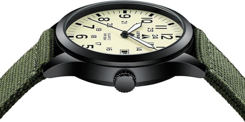 LN LENQIN Mens Watches Unisex Military Sport Nylon Strap Stylish Luminous Fashion Analog Quartz Watch for Men Waterproof Army Tactical Casual Wristwatch
