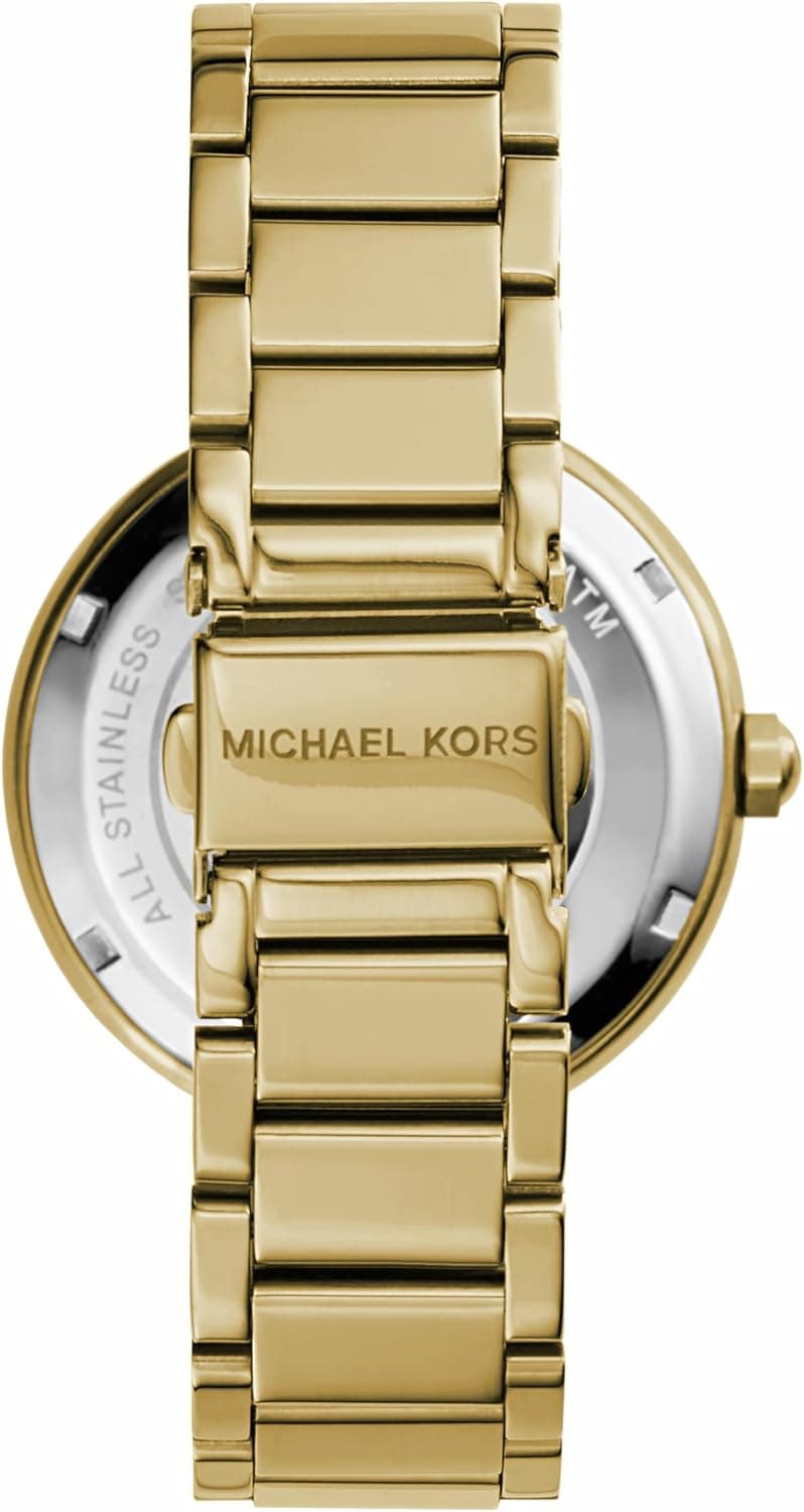 Michael Kors Parker Women's Watch, Stainless Steel and Pavé Crystal Watch for Women with Steel, Leather, or Silicone Band