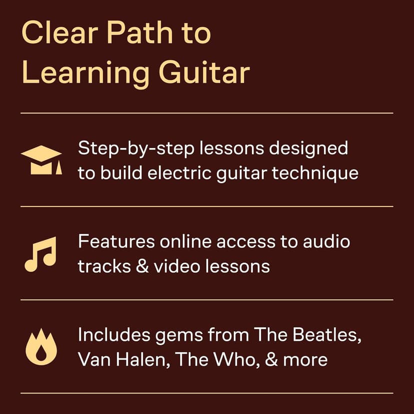 First 15 Lessons – Electric Guitar - Beginner’s Guide with Online Audio and Video – Learn Guitar Fundamentals, Chords, Strumming and Popular Songs 
