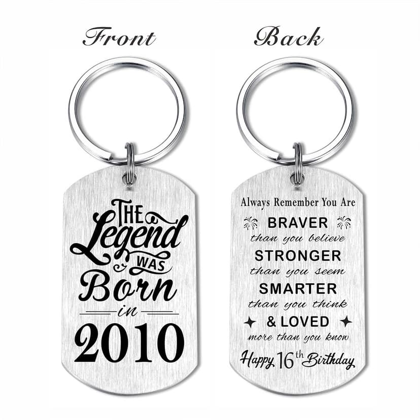 Yobent Birthday Gifts for Men Women Him, Happy Birthday Personalized Keychain, Men Gifts for Bday Unique B0CQ8GFN4W