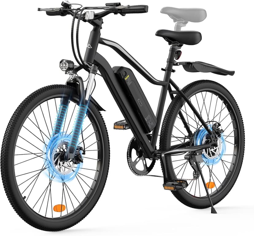 Electric Bike - Electric Bike for Adults 500W, Up to 55 Miles, 20MPH Electric Mountain Bike, 26'' Tires Lightweight E-Bike for Commuting Mountain Road Sand