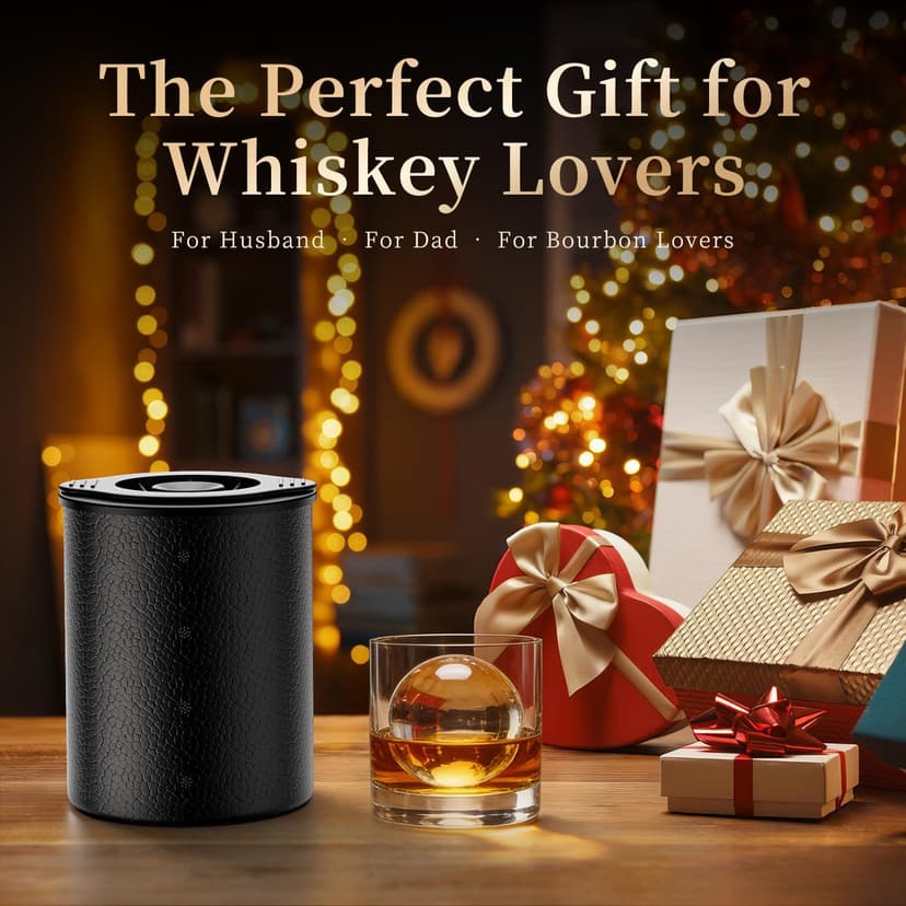 Clear Ice Ball Maker for Whiskey: 2.5" Crystal Clear Ice Maker - Large Ice Sphere Maker for Bourbon & Cocktails - Easy Release Silicone Ice Cube Maker for Home Bar