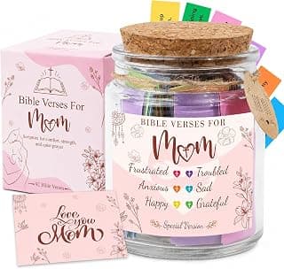 Bible Verse Jar for Mom – 92 Color-Coded Bible Verse, Birthday Gifts for Mom, Christian Gifts For Mom B0F2T6HBBK