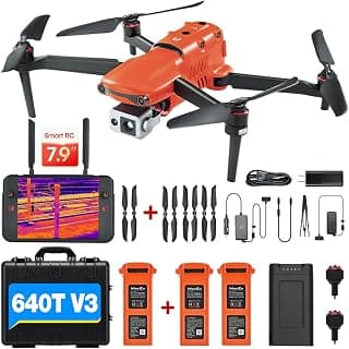 Autel Robotics EVO II Dual 640T V3, 640x512 Thermal Imaging Drone, Remote ID Supported, 0.8'' CMOS&50MP 8K RYYB Sensor,10+ Temp Measurement, D-RI Ranges, Thermal Analysis Tool, for Search&Rescue/Power Inspection/Public Safety/Hunting