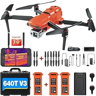 Autel Robotics EVO II Dual 640T V3, 640x512 Thermal Imaging Drone, Remote ID Supported, 0.8'' CMOS&50MP 8K RYYB Sensor,10+ Temp Measurement, D-RI Ranges, Thermal Analysis Tool, for Search&Rescue/Power Inspection/Public Safety/Hunting