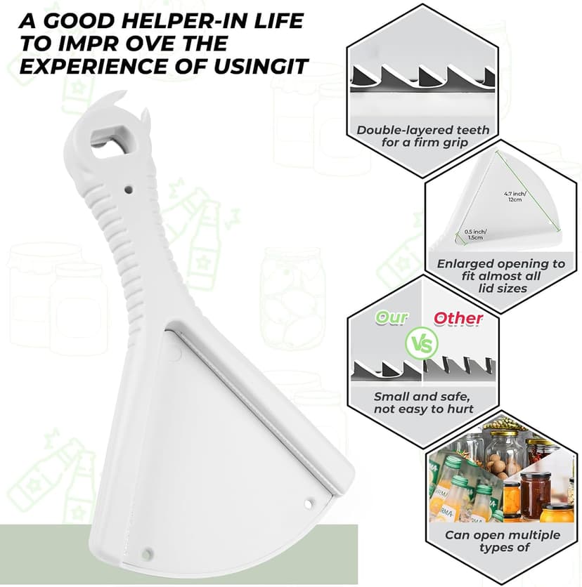 Jar Opener Bottle Opener for Weak Hands, Seniors with Arthritis and Anyone People with Inconvenient Hands,Get Lids Off Easily,Best Gift for Kitchen Gadgets