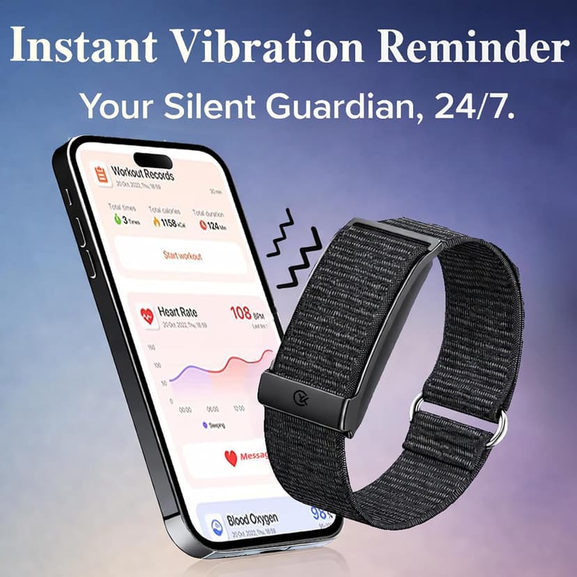 Smart Bracelet,Health and Fitness Tracker,24/7 Heart Monitor & Sleep Tracker, Multi-Sport Tracker Wristband with Free APP (Black)