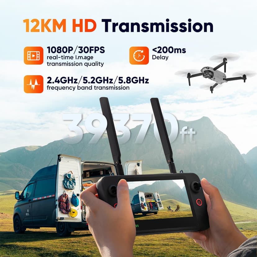 Autel Robotics EVO Lite 640T Enterprise Bundle, 640x512 T~hermal&1/2'' CMOS 48MP V~isible C-a-mera, 1-16x Digital Zoom, AI Target Recognition, 12KM Transmission, 866g Lightweight, 40Min Max Time