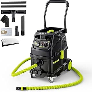 M Class 10 Gallon Dust Extractor for Woodworking with Auto Hepa Clean & Dust Indicator Light Dust Vacuum Extractor with 150CFM Airflow & Power Tool Connector for Workshop Construction (With Handle)