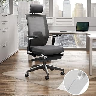 Office Chair Mat for Hard Floors,36"x48" Desk Mat for Chair for Hardwood Floor,Non-Slip Hard Floor Protector Desk Chair Mat for Home,Vinyl Floor Mat for Kids & Pets - Not for Carpet (Clear)