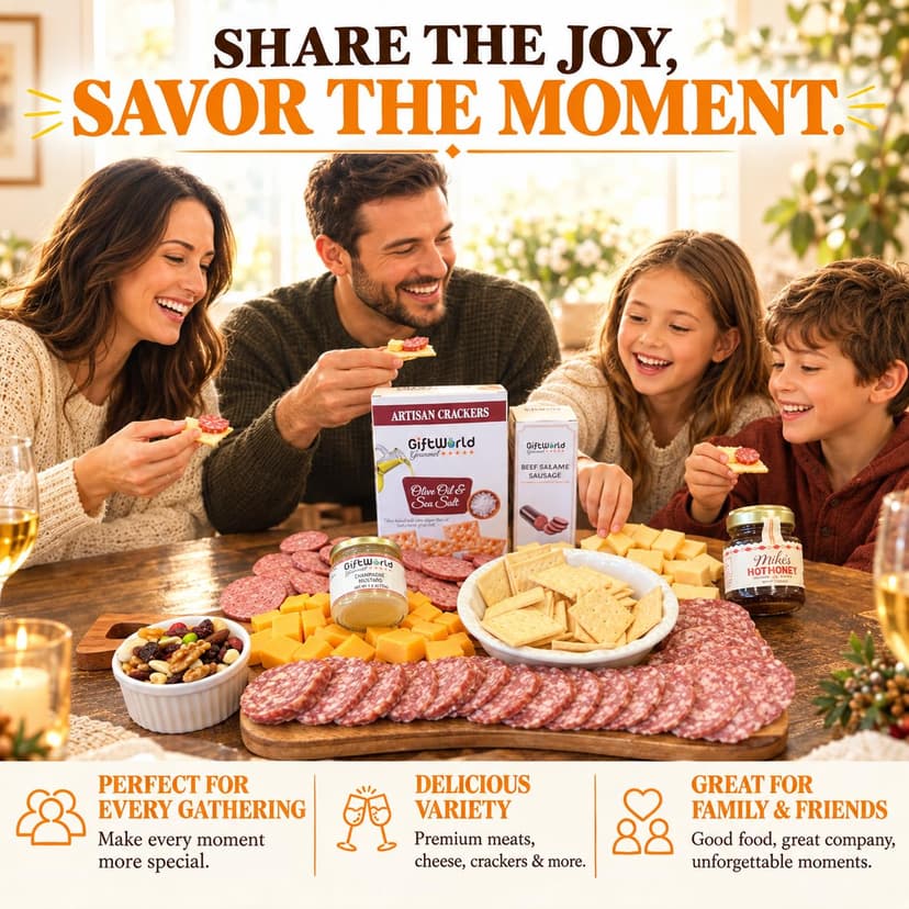Food Gifts for Men, Meat Sampler For Men, Tailgating, Business, Congratulations, Care Packages, Thanksgiving & Holiday Gifts Charcuterie Meat and Cheese Gift Basket, Charcuterie Board Food Items B09TZ6BMRD