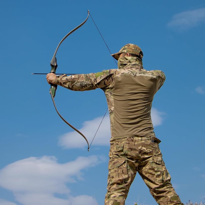 Archery 60" Recurve Bow and Arrow Set for Adults, 30-50lbs Right Hand Wooden Hunting Bow for Outdoor, Hunting and Practice, Standard Target Archery Beginner Recurve Bow and Arrows Kit