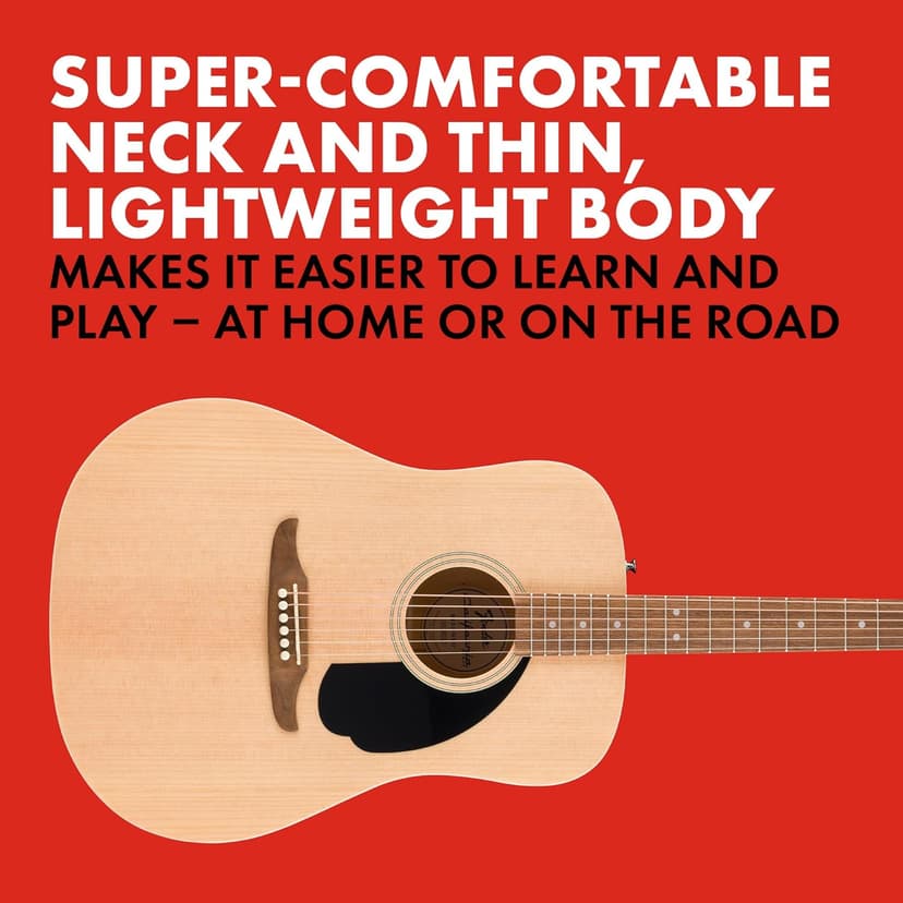 Fender California Debut Redondo Series Acoustic Guitar, Beginner Guitar, 2-Year Warranty, Natural