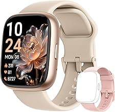 Smart Watch 2026 Upgrade for Women Men Android & iPhone [2 Bands, 44mm case, 1.83''], Alexa Built-in, Make/Answer Call, HR SpO2 Sleep Stress Monitor Fitness Tracker, IP68 Waterproof Step Counter Watch