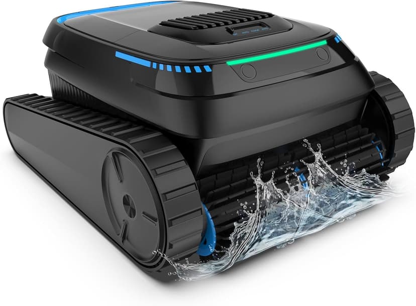 (2026 Upgraded) Robotic Pool Cleaner, Cordless Pool Vacuum for Inground & Above Ground Pools, 120-Min Battery Life, 5000 GPH Suction, Cleans Floor/Wall/Waterline, for Up to 1800 Sq.Ft Pool,Deep Black.