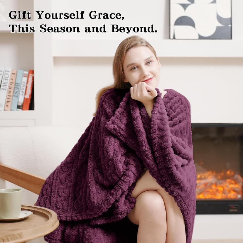 Wearable Blanket Sherpa Fleece Shawl Blanket with Pockets Blanket Poncho Cape for Adults, Cozy Shawl TV Throw Blankets B0FVPM15V3