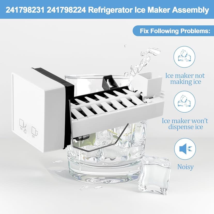 241798231 241798224 241798211 Ice Maker Replacement, Compatible with Frigidaire Electrolux Kenmore Refrigerators, Replaces 241642511, 241642501 and 241798201 Ice Maker Assembly (Not Universal)
